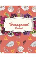 Hexagonal Notebook: 1/4 inch Hexagons Graph Paper Notebooks 120 Pages Large Print 8.5" x 11"