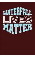 Waterfall Lives Matter: Dark Red, Blue & White Design, Blank College Ruled Line Paper Journal Notebook for Project Managers and Their Families. (Agile and Scrum 6 x 9 inch 