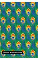 Glucose Monitoring Log: Peacock Feather Cover
