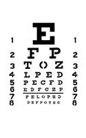 Eye Chart Notebook: Eye Chart with a Big E
