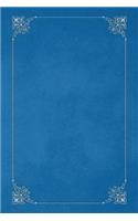 Cobalt Blue 101 - Blank Notebook with Fleur de Lis Corners: Soft Cover, 6 x 9 Journal, 101 Pages