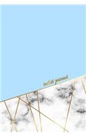 Bullet Journal: Marble Luxury Baby Blue Marble Gold Dot Grid Journal