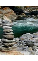Meditation Rock Lined Notebook Journal: 8.5 X 11 202 Lined Pages