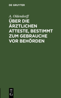 Über Die Ärztlichen Atteste, Bestimmt Zum Gebrauche VOR Behörden: Vortrag Gehalten in Dem Verein Der Ärzte Der Berliner Friedrichstadt
