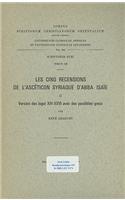 Les Cinq Recensions de l'Asceticon Syriaque d'Abba Isaie, II. Version Des Logoi XIV-XXVI Avec Des Paralleles Grecs, Index.