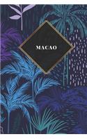 Macao: Carnet de voyage ligné - Journal de voyage pour hommes et femmes avec lignes