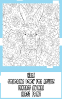 Coloring Book for Adults Fantasy Animal - Large Print - Hare