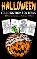 Halloween Coloring Book for Teens