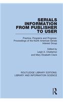 Serials Information from Publisher to User