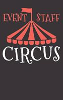 Circus Notebook: Vintage Event Circus Staff Birthday Team Crew Theme Gift 6x9 Dot Grid Dotted 120 Pages for School College