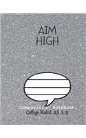 AIM HIGH Composition Notebook - College Ruled, 8.5 x 11