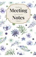 My Boring Meeting Survival Guide & Notes Volume I: 6x9 Meeting Notebook and Puzzle Book