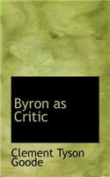 Byron as Critic