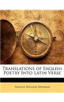 Translations of English Poetry Into Latin Verse