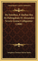 De Fontibus, E Quibus Res Ab Heliogabalo Et Alexandro Severo Gestae Colliguntur (1908)