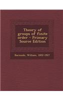 Theory of Groups of Finite Order