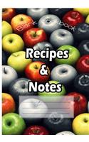 Blank cookbook: Recipes & Notes: 7x10 with 100 pages blank recipe paper for jotting down your recipes