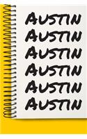 Name Austin A beautiful personalized: Lined Notebook / Journal Gift, Notebook for Austin,120 Pages, 6 x 9 inches, Gift For Austin, Personal Diary, Austin, Personalized Journal, Family No