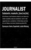 Journalist Notizbuch