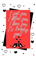 I met you I liked you I love you I am keeping you the best romantique gift for lovers on valentine's day to express feelings
