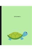 introvert.: Wide Ruled Notebook for School, Work or Home(7 Animal Notebooks)