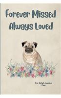 Pet Grief Journal Pug