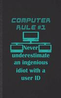 Computer Rule 1 Never Underestimate an Ingenious Idiot with a User ID