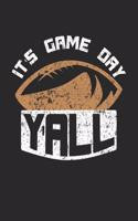 It's Game Day Y'all: American Football. Graph Paper Composition Notebook to Take Notes at Work. Grid, Squared, Quad Ruled. Bullet Point Diary, To-Do-List or Journal For 