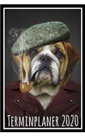 Terminplaner 2020: Jahresplaner von September 2019 bis Dezember 2020 mit Hund - Planer mit 174 Seiten in weiß im Format A5 mit glänzendem Soft Cover.