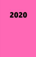 2020 Weekly Planner 2020 Hot Pink Color 134 Pages