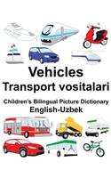 English-Uzbek Vehicles/Transport vositalari Children's Bilingual Picture Dictionary