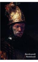 Rembrandt Notebook: The Man with the Golden Helmet Journal - 100-Page Beautiful Lined Art Notebook - 6 X 9 Artsy Journal Notebook (Art Masterpieces)