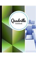 Quadrille Notebook: 4x4 Quad Ruled Cute Graphing Composition Notebook Soft Cover 8.5