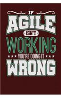 If Agile Isn't Working You're Doing it Wrong: Dark Red, White & Green Design, Blank College Ruled Line Paper Journal Notebook for Project Managers and Their Families. (Agile and Scrum 6 x 9 inch