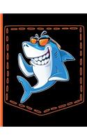 Shark Wearing Sunglasses Pocket
