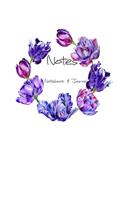 Notes Notebook Journal: for florists, wedding planner, bride's maid gift, wedding decorators with floral purple tulip cover