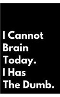 I Cannot Brain Today I Has the Dumb