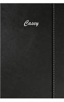 Casey: Blank Cookbook Recipes & Notes Featuring 120 Pages 6x9 Simulated Leather Cover