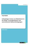 Lebenslanges Lernen von Mitarbeitern in der Pflege. Lernmöglichkeiten und unterstützende Rahmenbedingungen: (German)