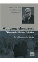 Wolfgang Abendroth Wissenschaftlicher Politiker