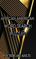 African American Word Search Puzzle: For Teens and Adults