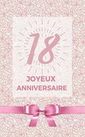 18 ans joyeux anniversaire
