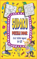 Sudoku Puzzle Book for Kids Ages 8 -15: Four Puzzles Per Page - Easy, intermediate, Difficult Puzzle With Solutions (Puzzles &Brain Games for Kids), STAR 041: doodle theme