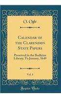 Calendar of the Clarendon State Papers, Vol. 1