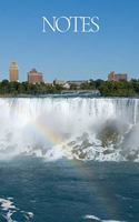 Notes: Blank college ruled notebook/journal. Niagara Falls design.
