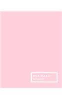 Light Pink Pastel Wide Ruled Notebook