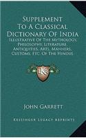 Supplement To A Classical Dictionary Of India