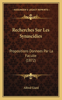 Recherches Sur Les Synascidies