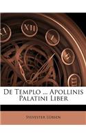 De Templo ... Apollinis Palatini Liber