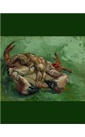 A Crab on Its Back, Vincent Van Gogh. Blank Journal: 150 Blank Pages, 8,5x11 Inch (21.59 X 27.94 CM) Soft Cover